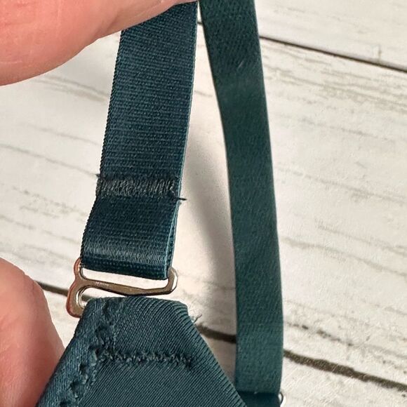 Shein Womens Full Figure Blue/Green Satin Bra Style # 75C‎ Underwire Size 36C - Picture 4 of 12